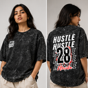 Unisex Acid Washed Oversized Hustle Tee