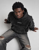Unisex Acid Washed Plain Hoodie