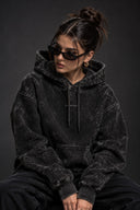 Unisex Acid Washed Plain Hoodie